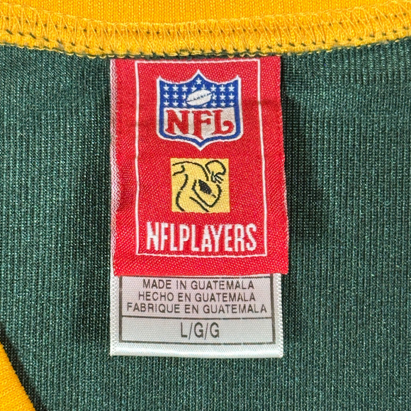 Aaron Rodgers Green Bay Packers Jersey Adult LARGE Green Reebok NFL Players Y2K - Picture 5 of 10